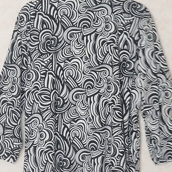 Black & White Zip Shirt Jacket Cato Womens Size XL - Picture 4 of 12